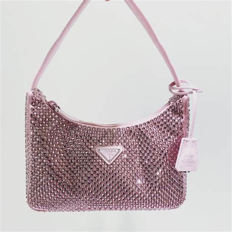 prada pink bag price|prada pink rhinestone bag.